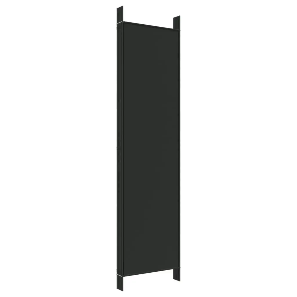 6-Panel Room Divider Black 300x200 cm Fabric 350193