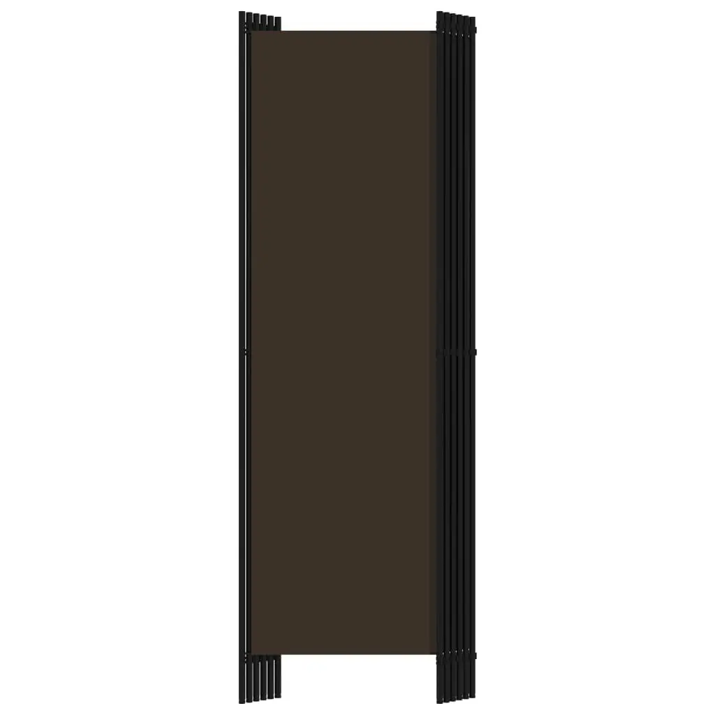 6-Panel Room Divider Brown 300x180 cm 320728