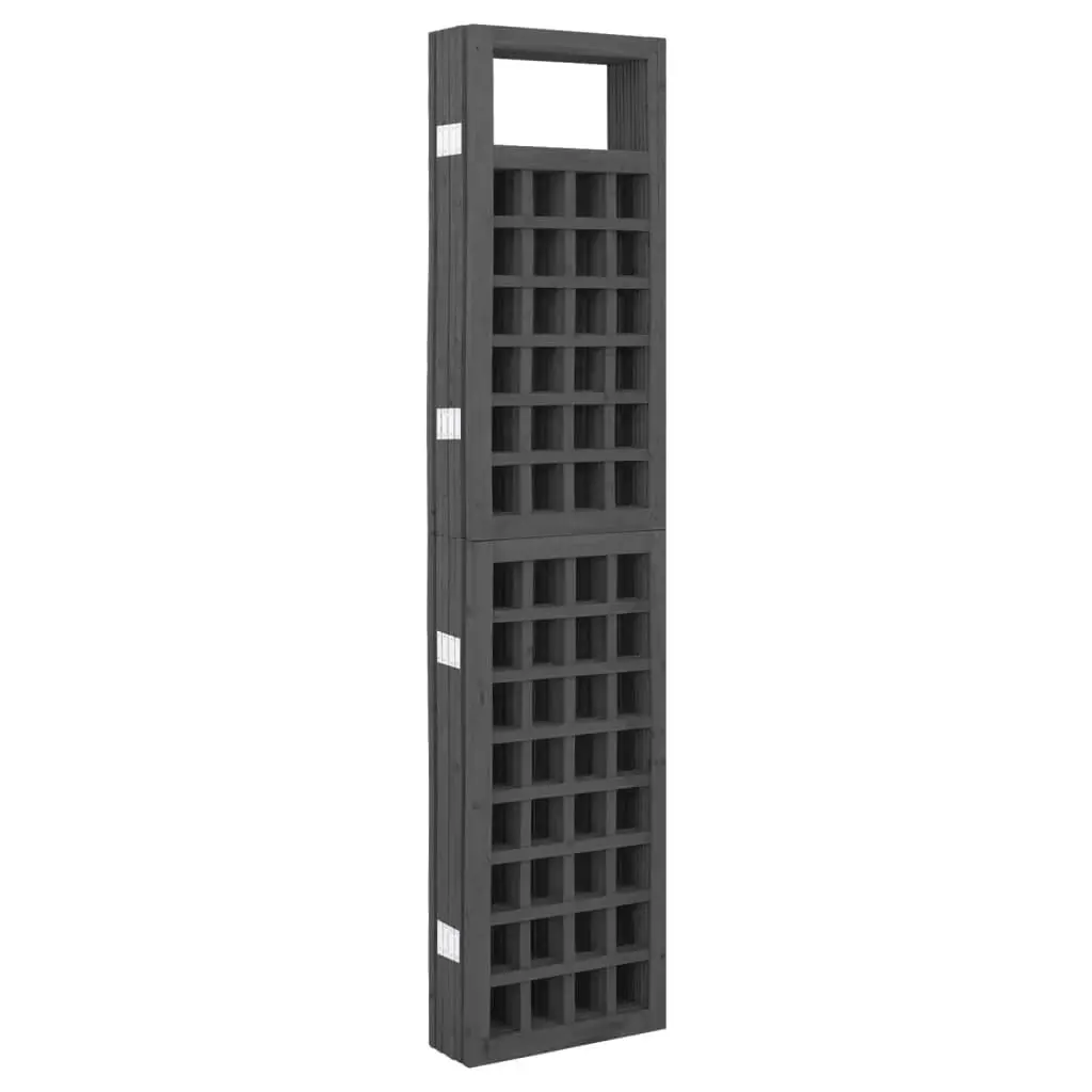 6-Panel Room Divider/Trellis Solid Fir Wood Black 242.5x180 cm 316485