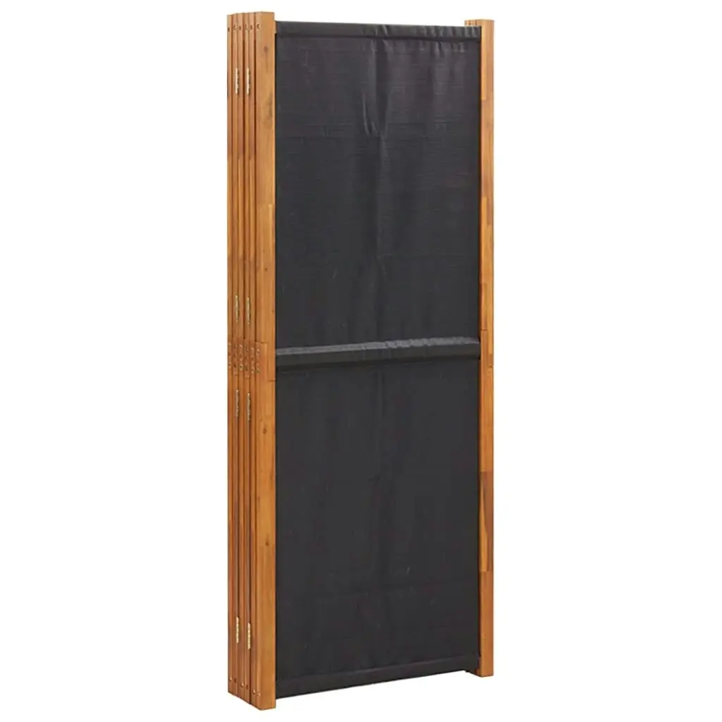 6-Panel Room Divider Black 420x180 cm 319182