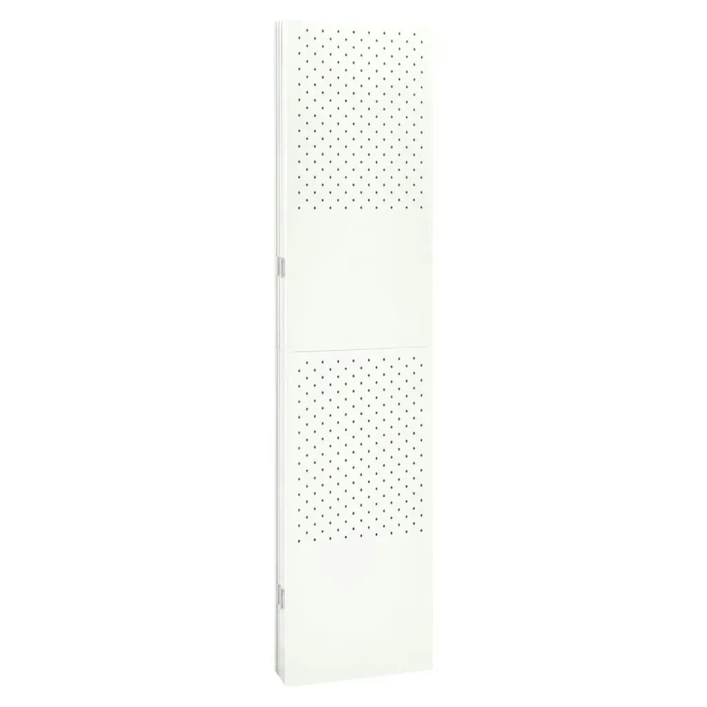 6-Panel Room Divider White 240x180 cm Steel 335905