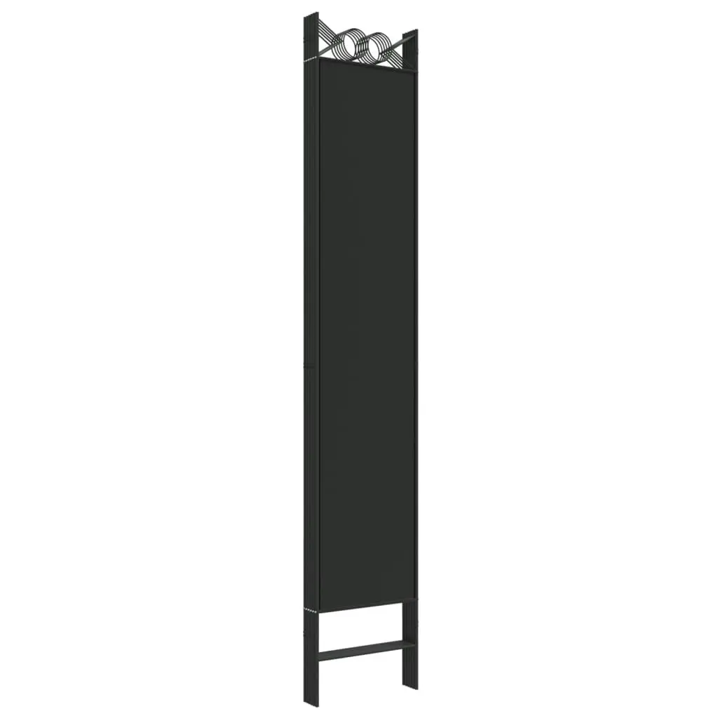 6-Panel Room Divider Black 240x220 cm Fabric 350177