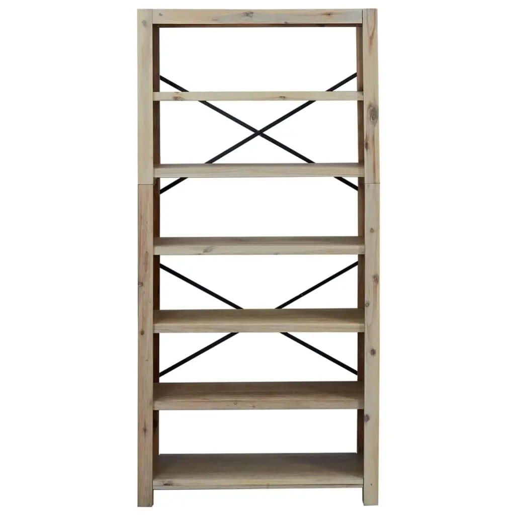 6-Tier Bookcase 80x30x170 cm Solid Wood Acacia 345083