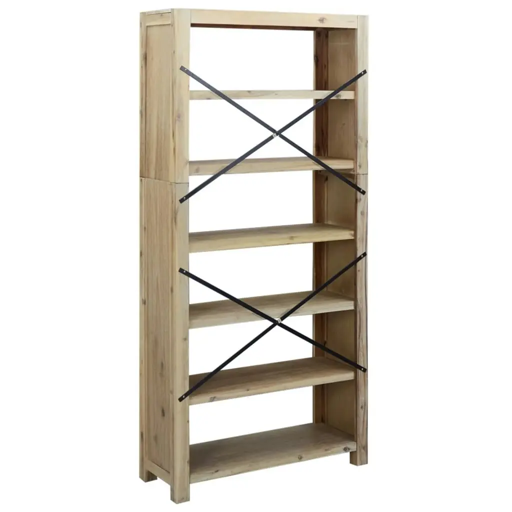 6-Tier Bookcase 80x30x170 cm Solid Wood Acacia 345083