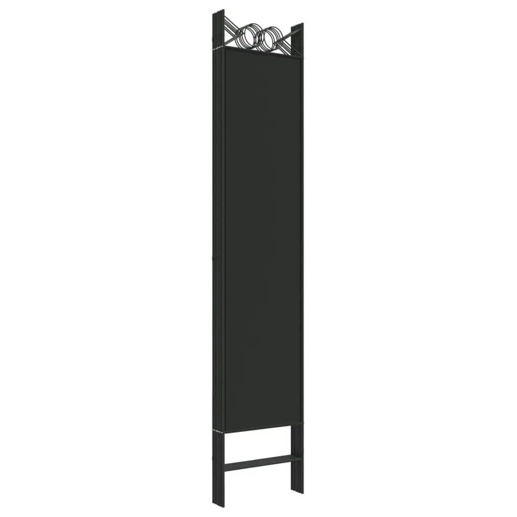 6-Panel Room Divider Black 240x200 cm Fabric 350161