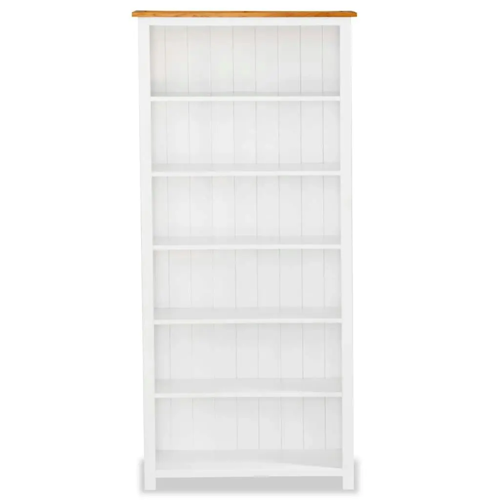 6-Tier Bookcase 80x22.5x170 cm Solid Wood Oak 288619