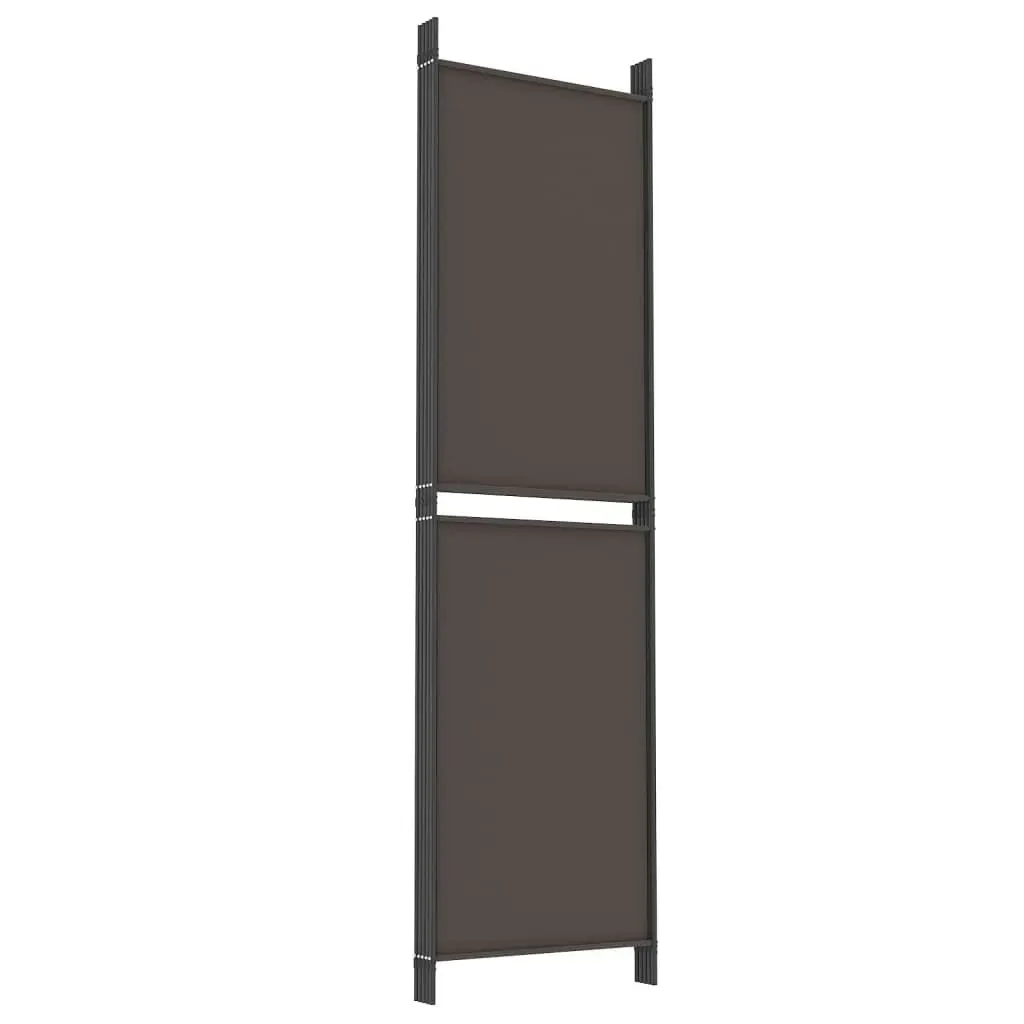 5-Panel Room Divider Brown 250x180 cm Fabric 350219