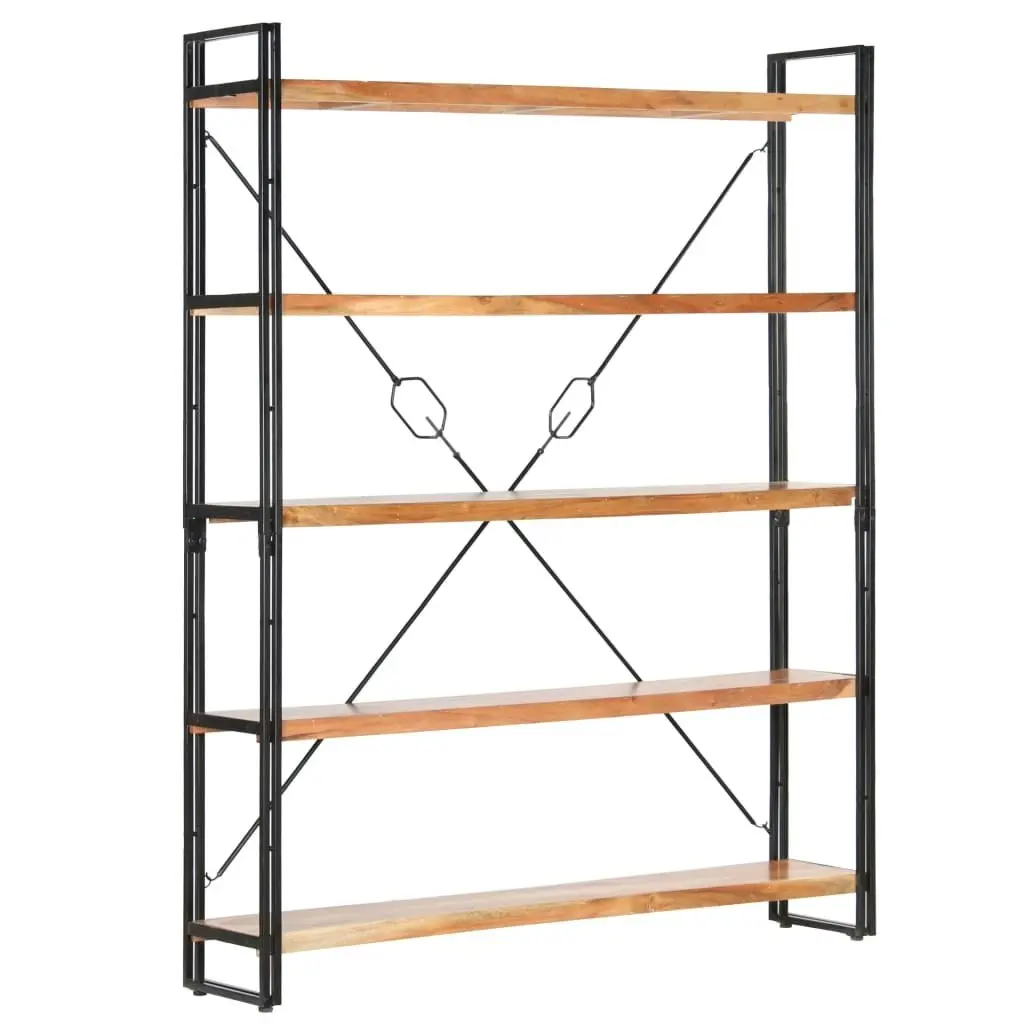 5-Tier Bookcase 140x30x180 cm Solid Acacia Wood 286586