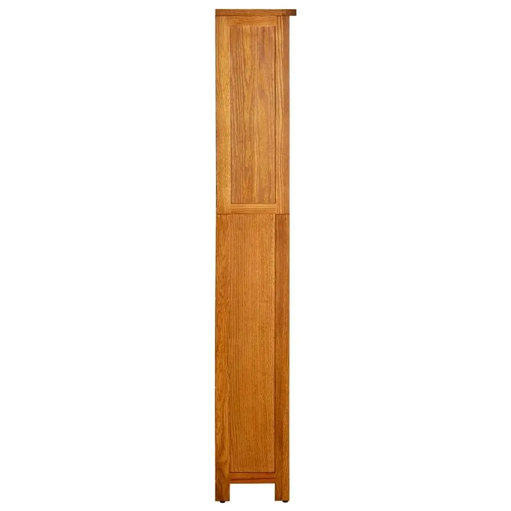 5-Tier Bookcase 70x22x140 cm Solid Oak Wood 331736