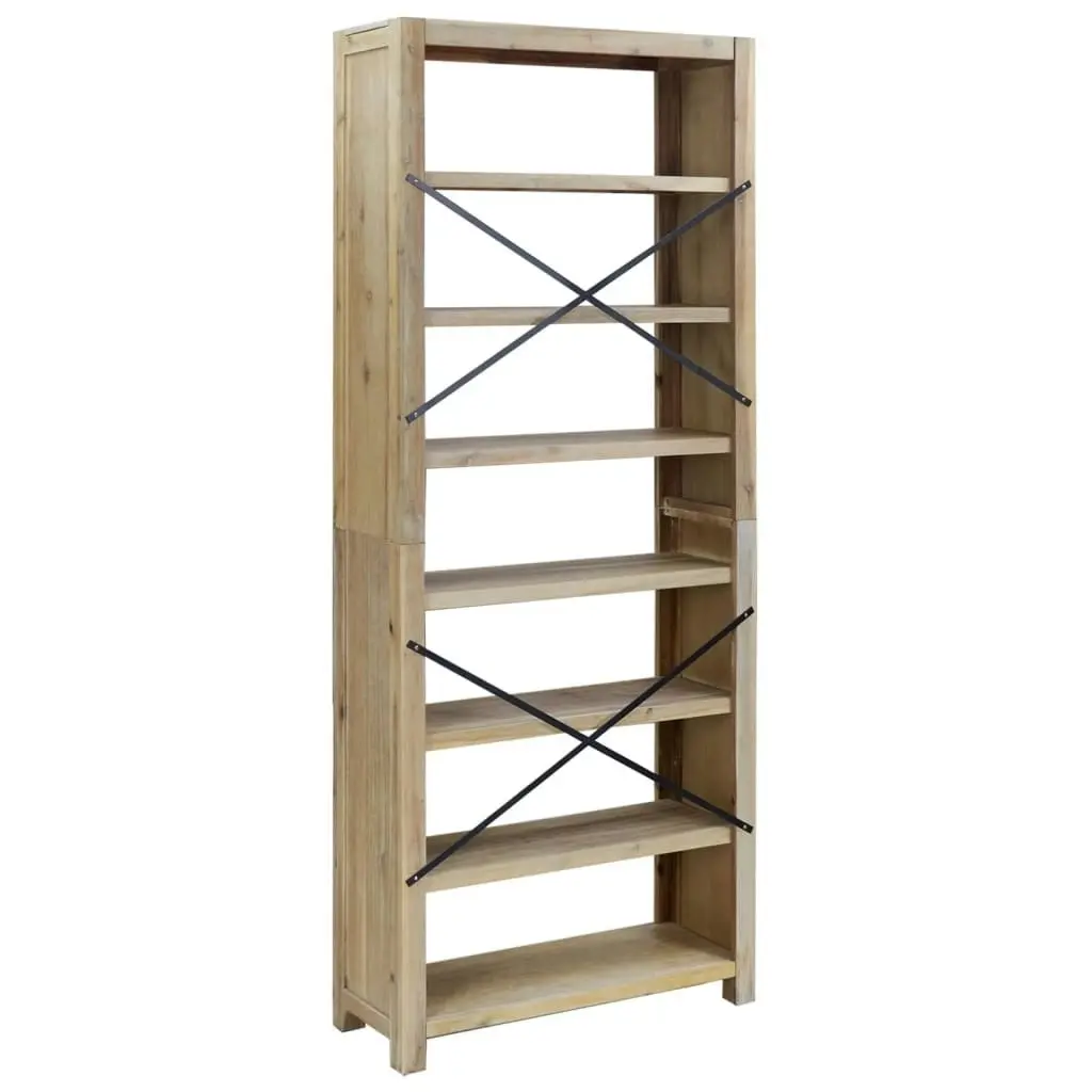 7-Tier Bookcase 80x30x200 cm Solid Wood Acacia 345082