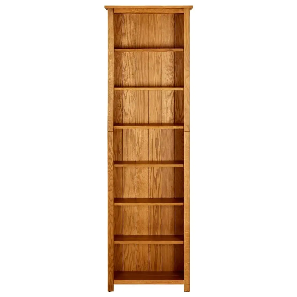 7-Tier Bookcase 60x22x200 cm Solid Oak Wood 331743