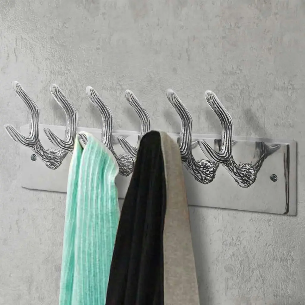 Aluminium Wardrobe Hook Coat Rack Hat/Tie Hanger Silver 242339