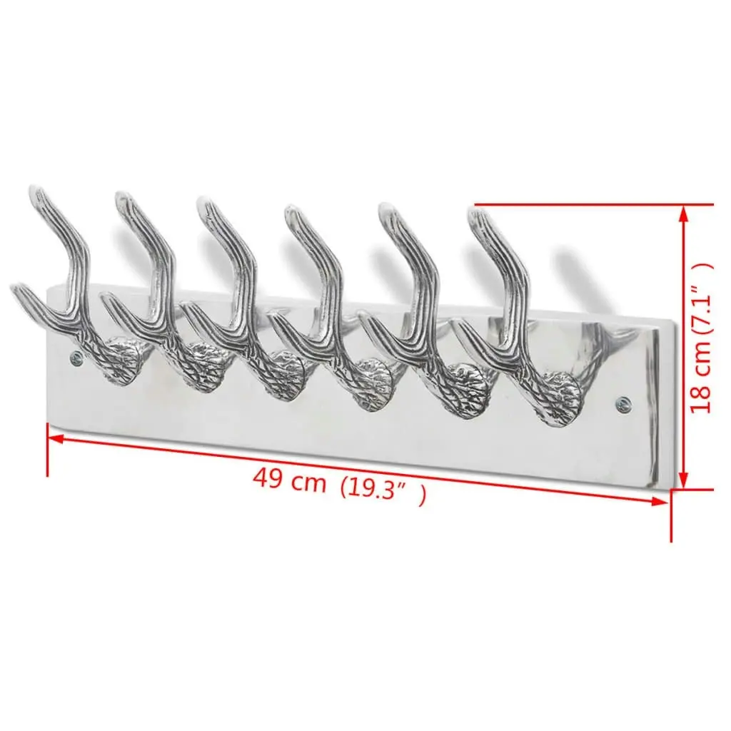 Aluminium Wardrobe Hook Coat Rack Hat/Tie Hanger Silver 242339