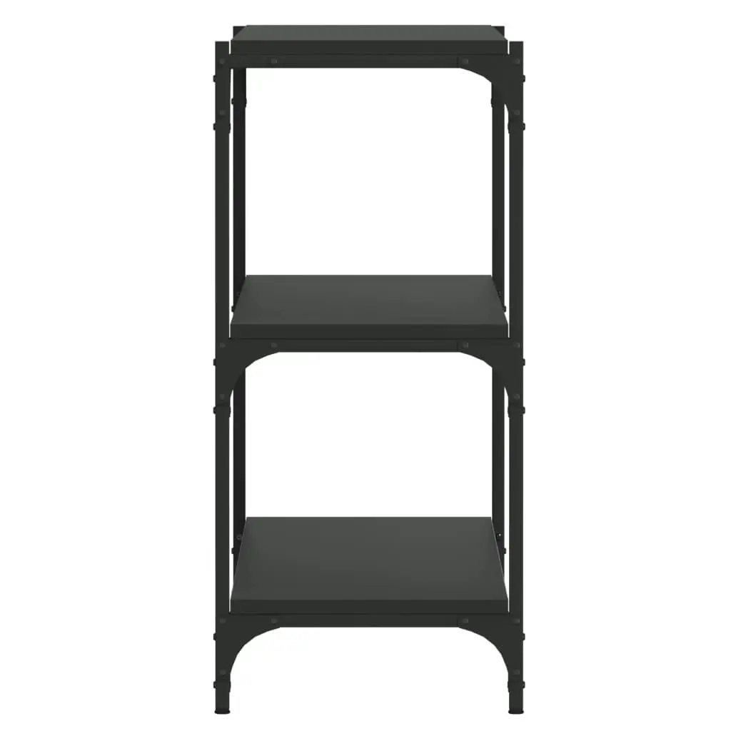 Book Cabinet Black 100x33x70.5 cm Engineered Wood and Steel 819352