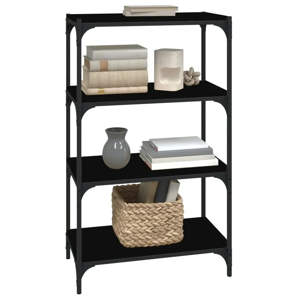 Book Cabinet Black 60x33x100 cm Engineered Wood and Steel 819327