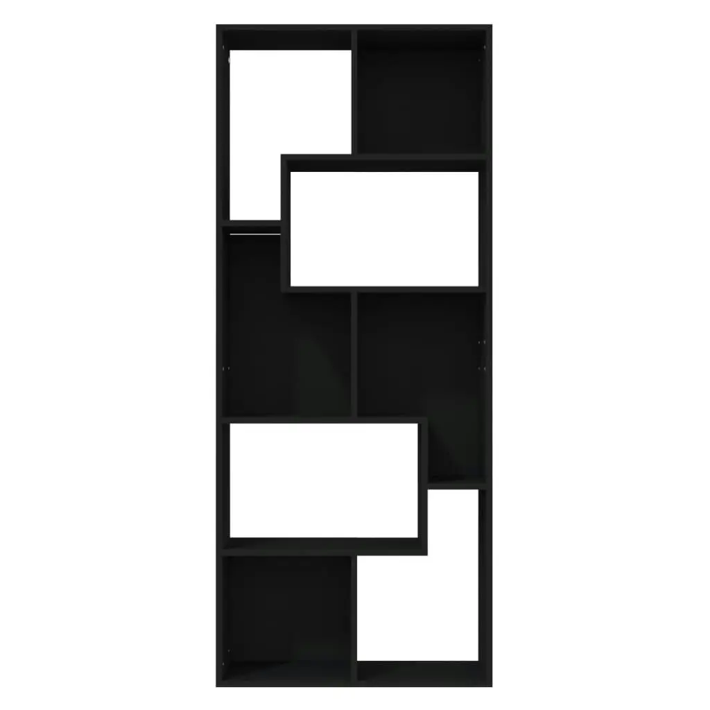 Book Cabinet Black 67x24x161 cm Engineered Wood 801878