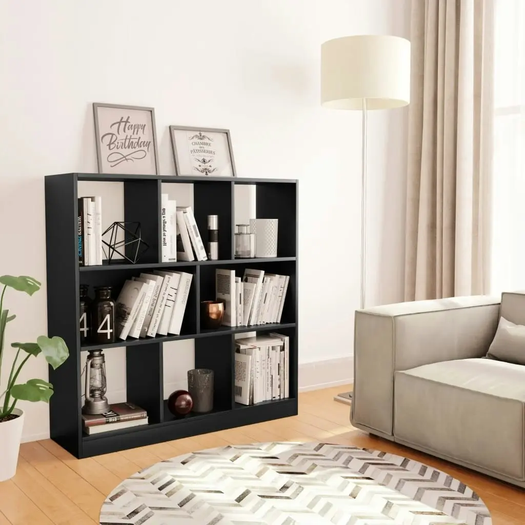 Book Cabinet Black 97.5x29.5x100 cm Engineered Wood 800172