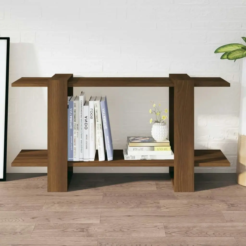 Book Cabinet Brown Oak 100x30x51 cm Engineered Wood 813571