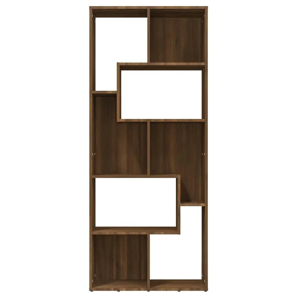 Book Cabinet Brown Oak 67x24x161 cm Engineered Wood 815503