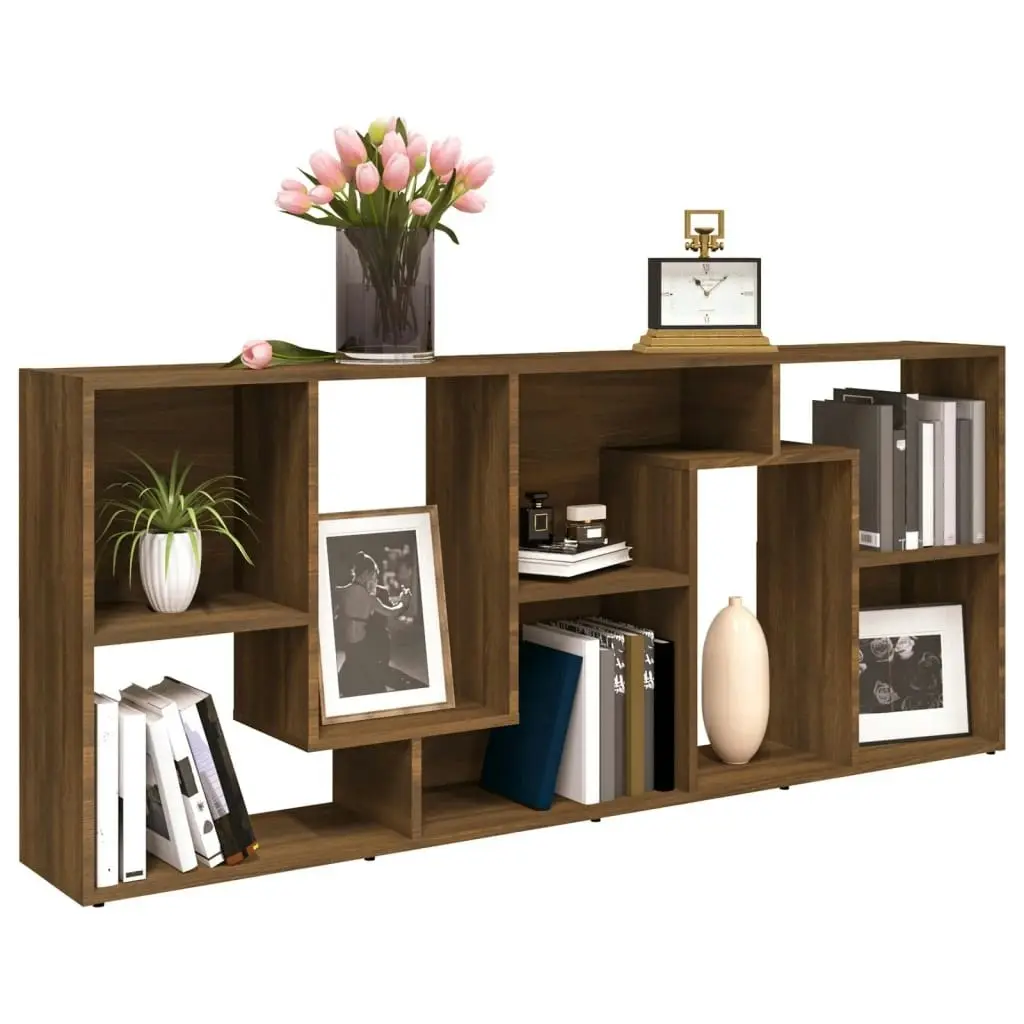 Book Cabinet Brown Oak 67x24x161 cm Engineered Wood 815503