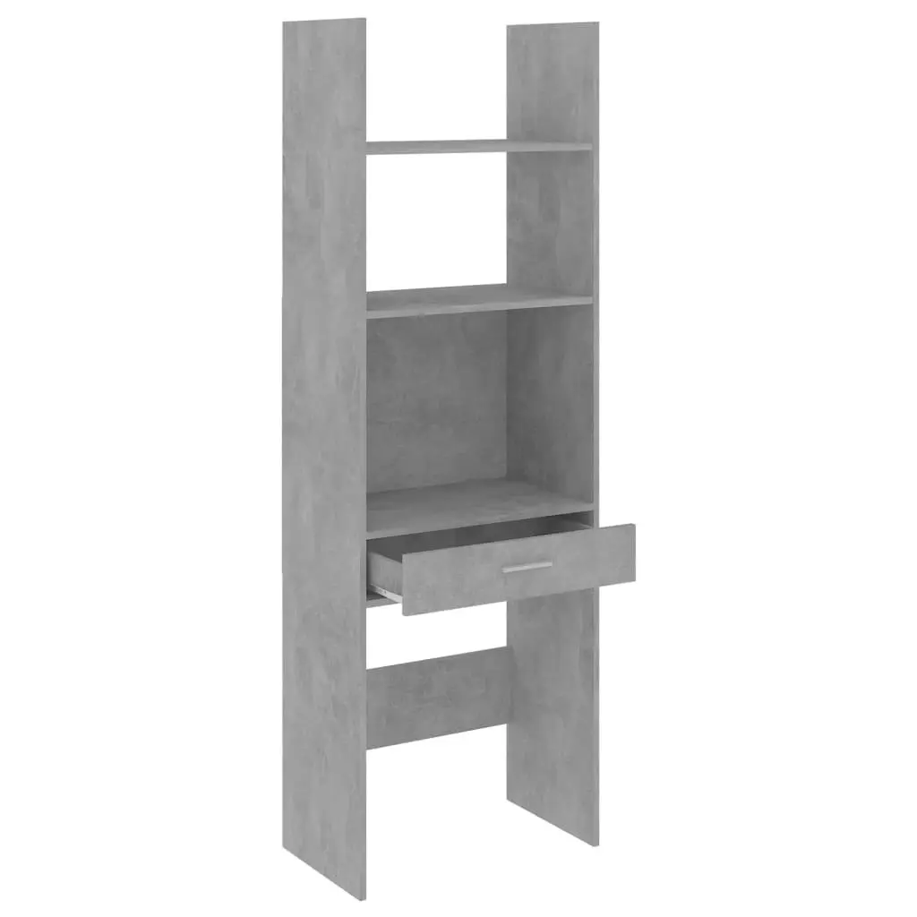 Book Cabinet Concrete Grey 60x35x180 cm Engineered Wood 803429