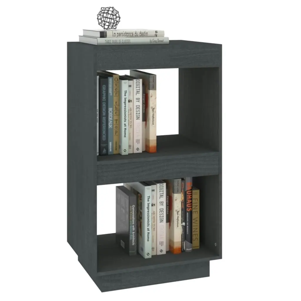 Book Cabinet Grey 40x35x71 cm Solid Pinewood 810841