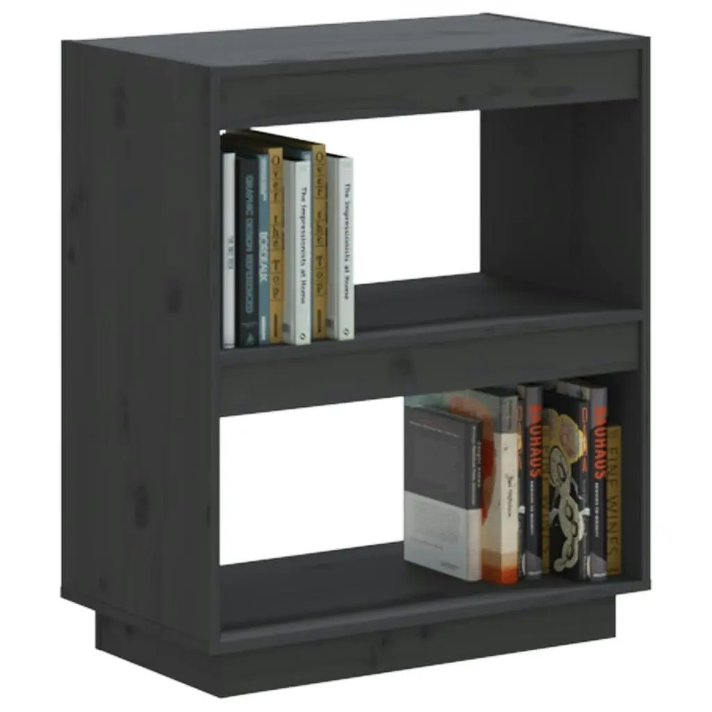 Book Cabinet Grey 60x35x71 cm Solid Wood Pine 810861