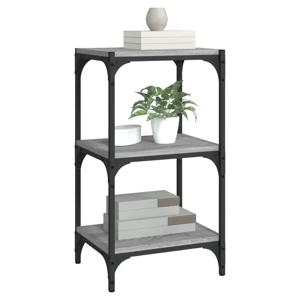 Book Cabinet Grey Sonoma 40x33x70.5 cm Engineered Wood and Steel 819310