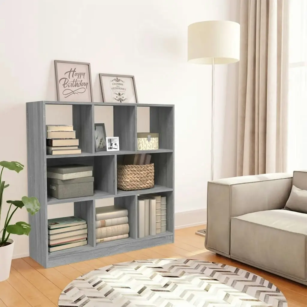 Book Cabinet Grey Sonoma 97.5x29.5x100 cm Engineered Wood 826379