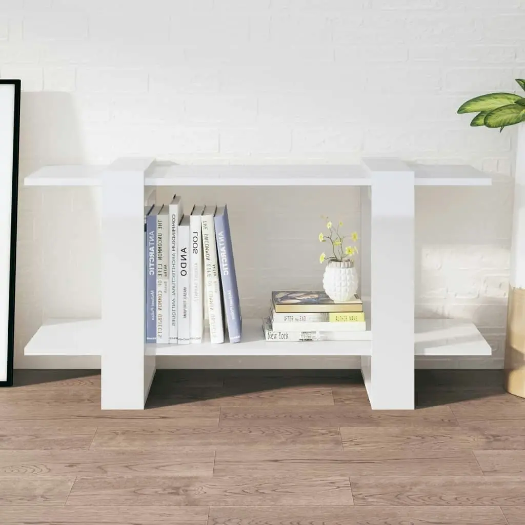 Book Cabinet High Gloss White 100x30x51 cm Engineered Wood 811562