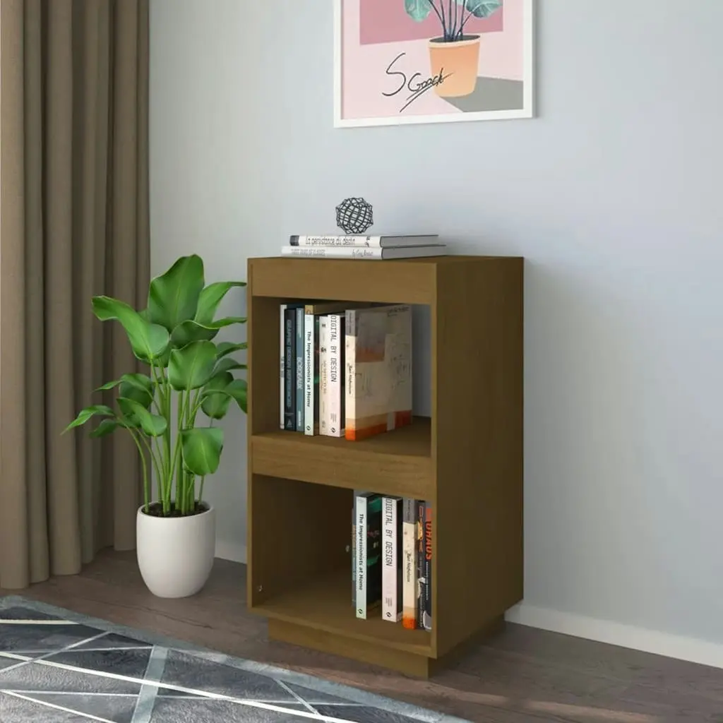 Book Cabinet Honey Brown 40x35x71 cm Solid Pinewood 810842