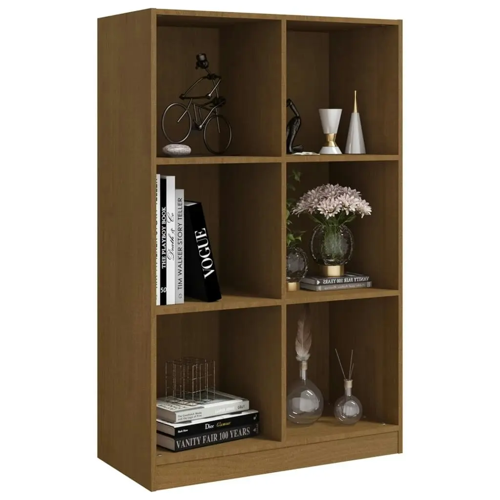 Book Cabinet Honey Brown 70x33x110 cm Solid Pinewood 809957