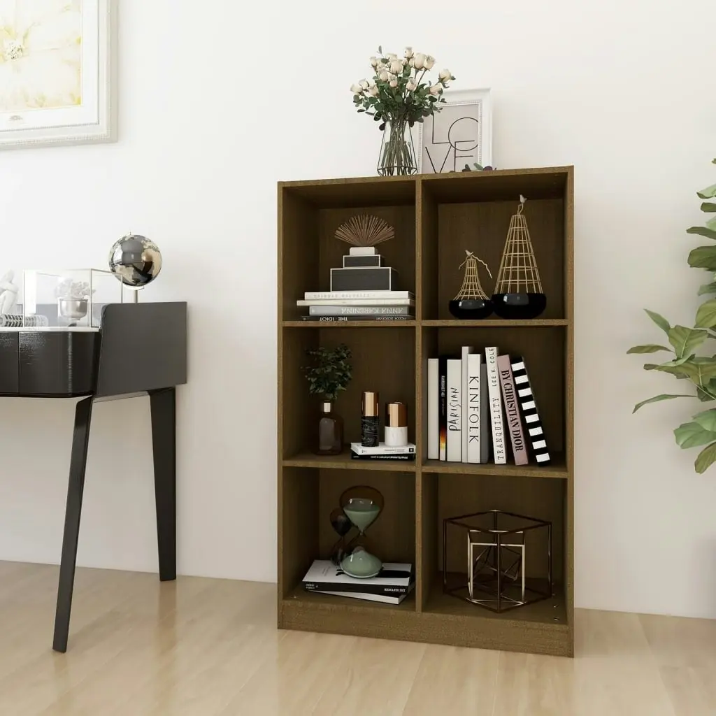 Book Cabinet Honey Brown 70x33x110 cm Solid Pinewood 809957