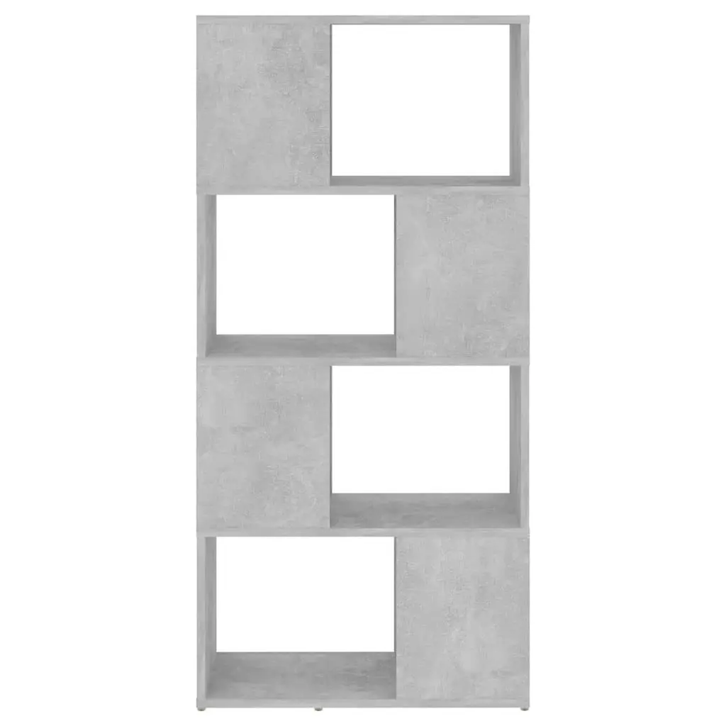 Book Cabinet Room Divider Concrete Grey 60x24x124.5 cm 809084