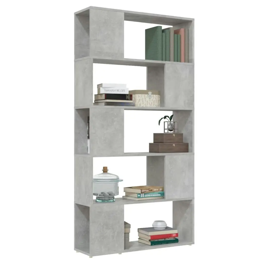 Book Cabinet Room Divider Concrete Grey 80x24x155 cm Engineered Wood 809147