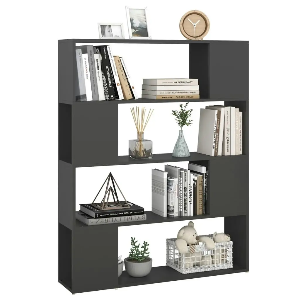 Book Cabinet Room Divider Grey 100x24x124 cm 809190