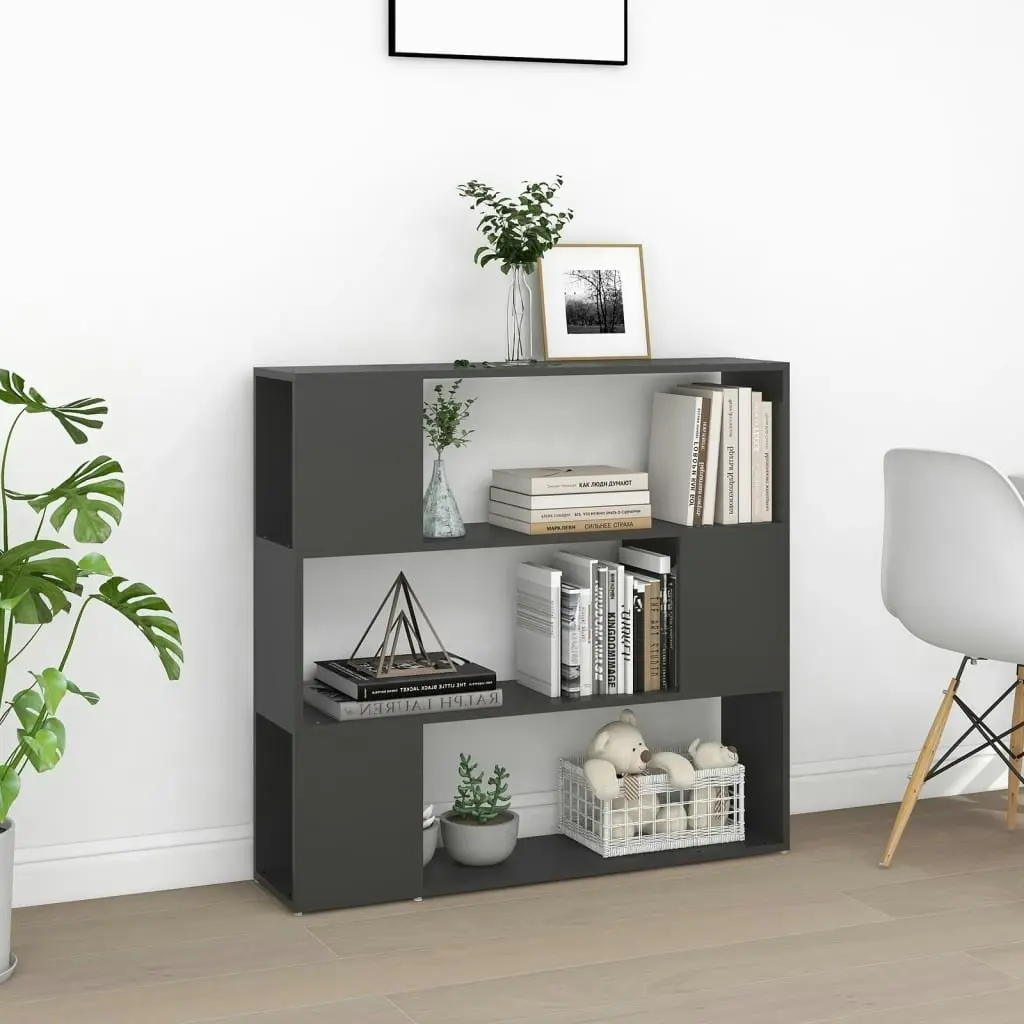 Book Cabinet Room Divider Grey 100x24x94 cm 809181