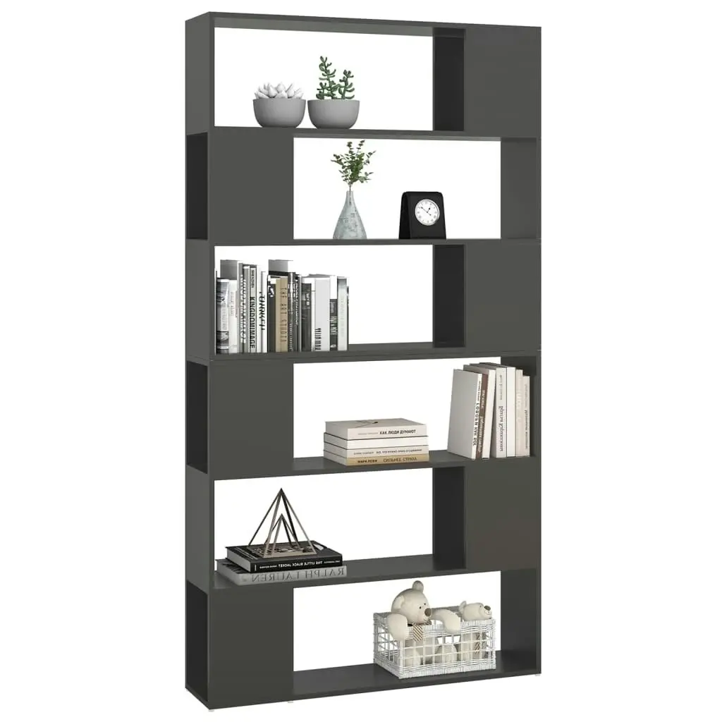 Book Cabinet Room Divider Grey 100x24x188 cm 3082073