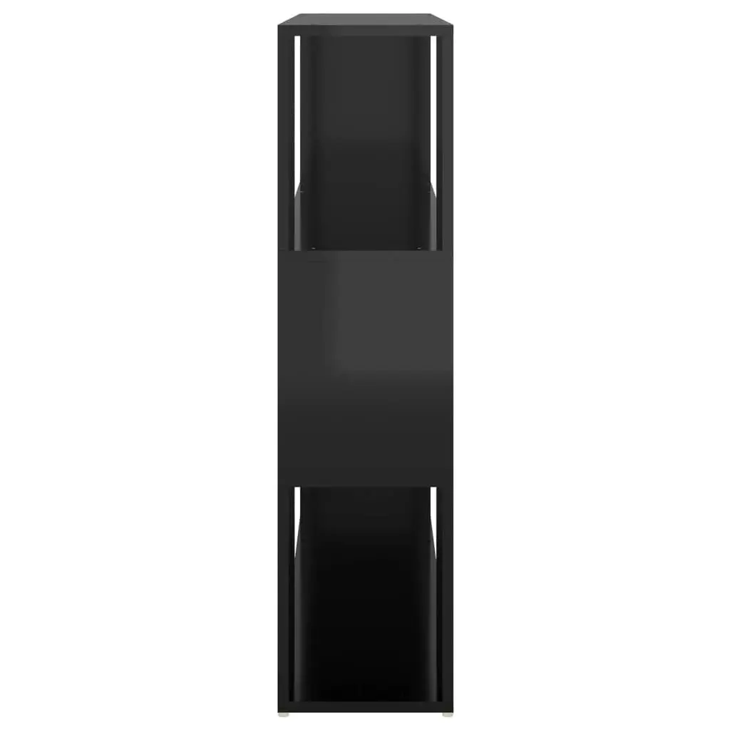 Book Cabinet Room Divider High Gloss Black 100x24x94 cm 809186