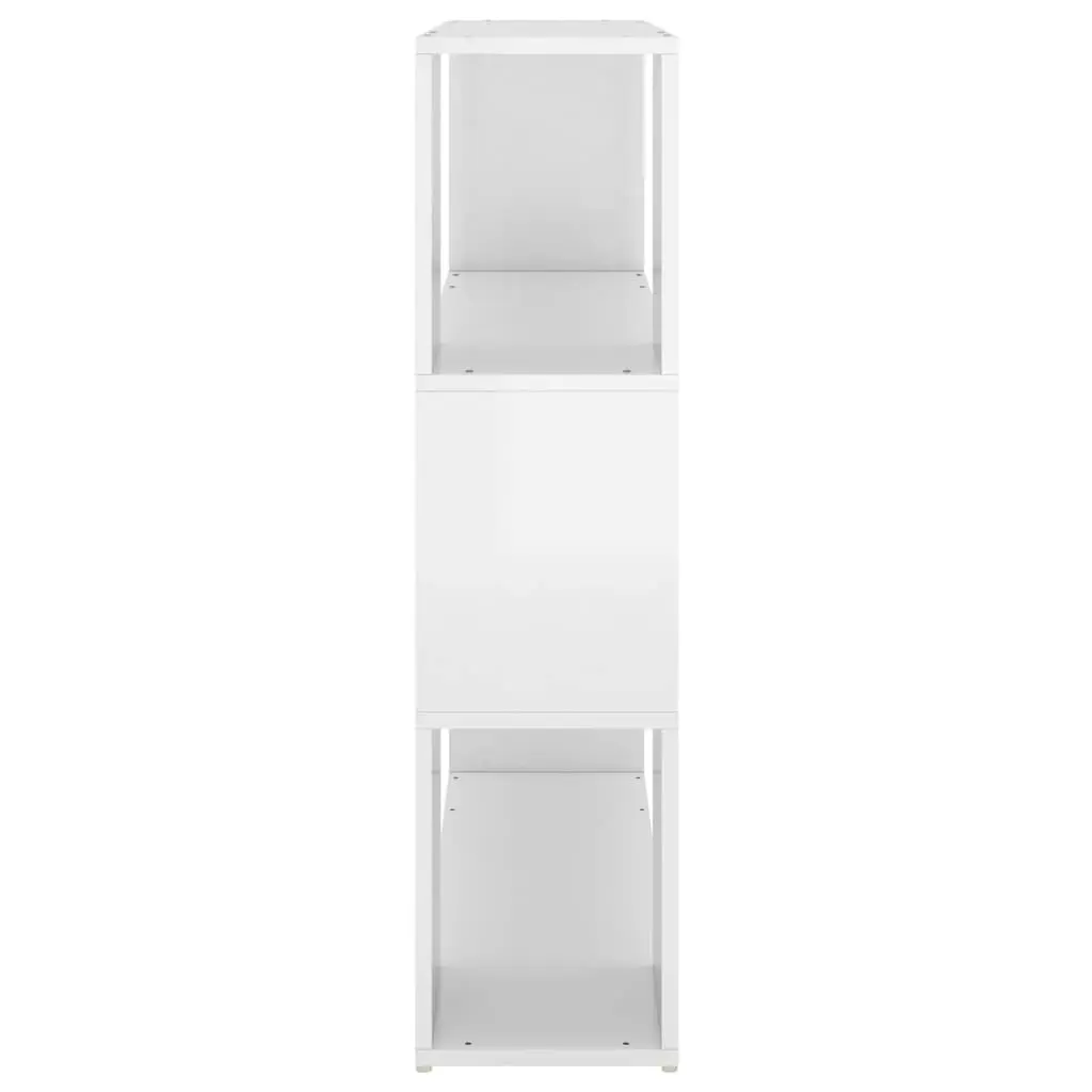 Book Cabinet Room Divider High Gloss White 100x24x94 cm 809185