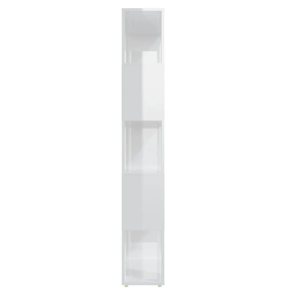 Book Cabinet Room Divider High Gloss White 80x24x155 cm Engineered Wood 809149