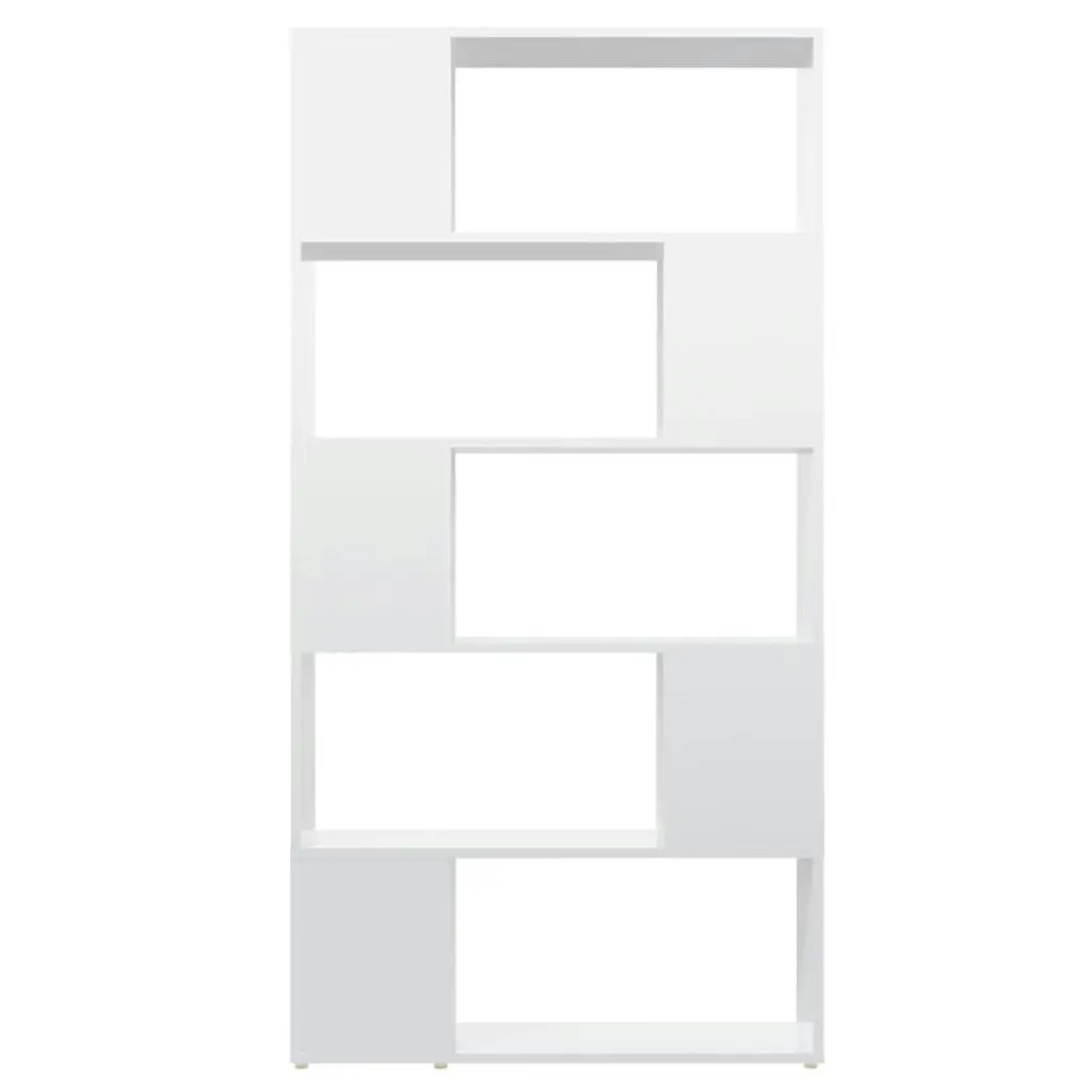 Book Cabinet Room Divider High Gloss White 80x24x155 cm Engineered Wood 809149