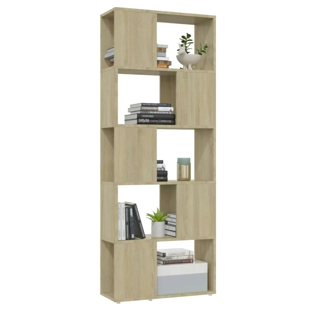 Book Cabinet Room Divider Sonoma Oak 60x24x155 cm 809092