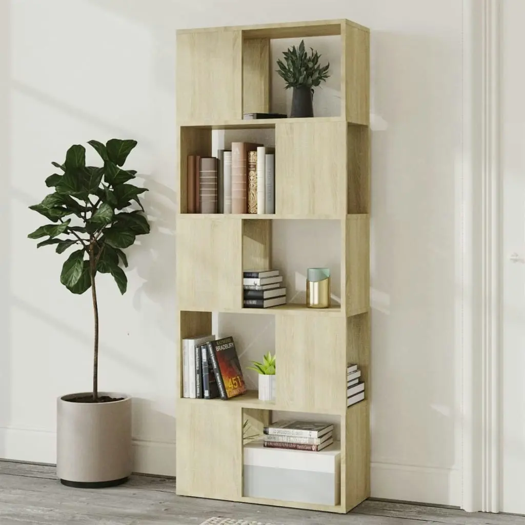 Book Cabinet Room Divider Sonoma Oak 60x24x155 cm 809092