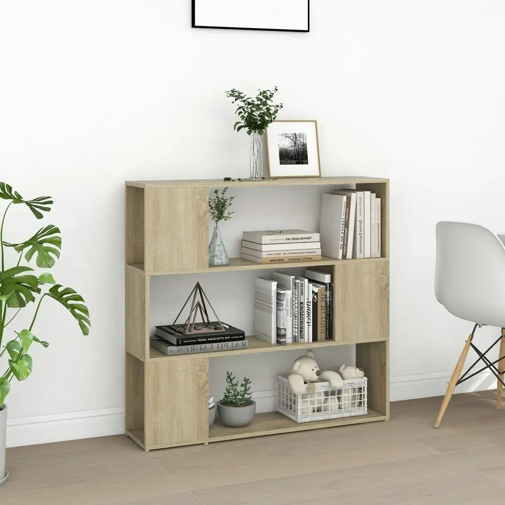 Book Cabinet Room Divider Sonoma Oak 100x24x94 cm 809182