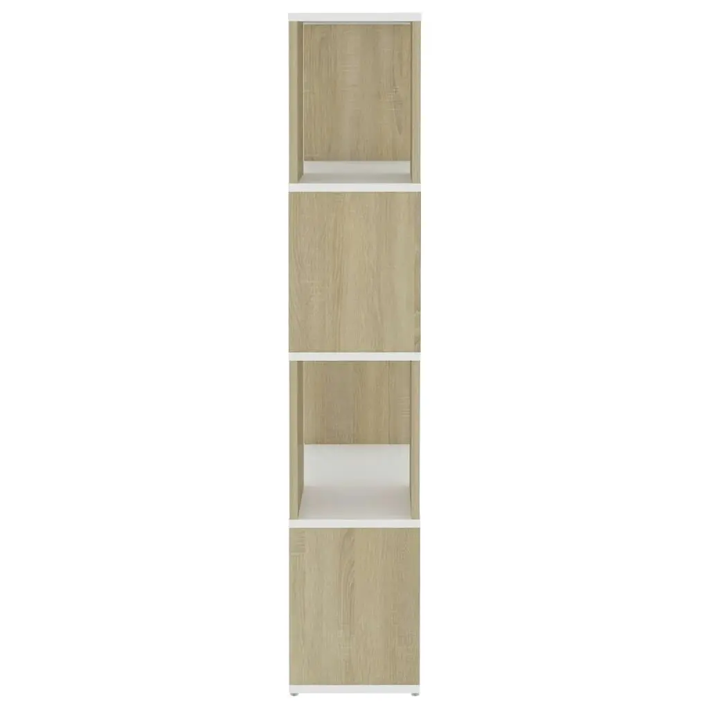 Book Cabinet Room Divider White and Sonoma Oak 60x24x124.5 cm 809085