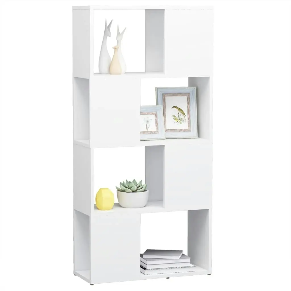 Book Cabinet Room Divider White 60x24x124.5 cm Engineered Wood 809080