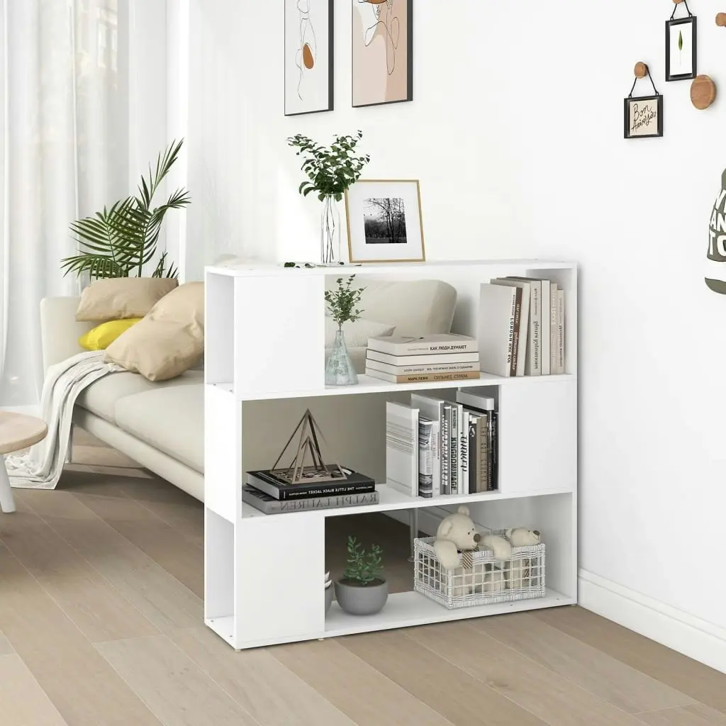 Book Cabinet Room Divider White 100x24x94 cm 809179