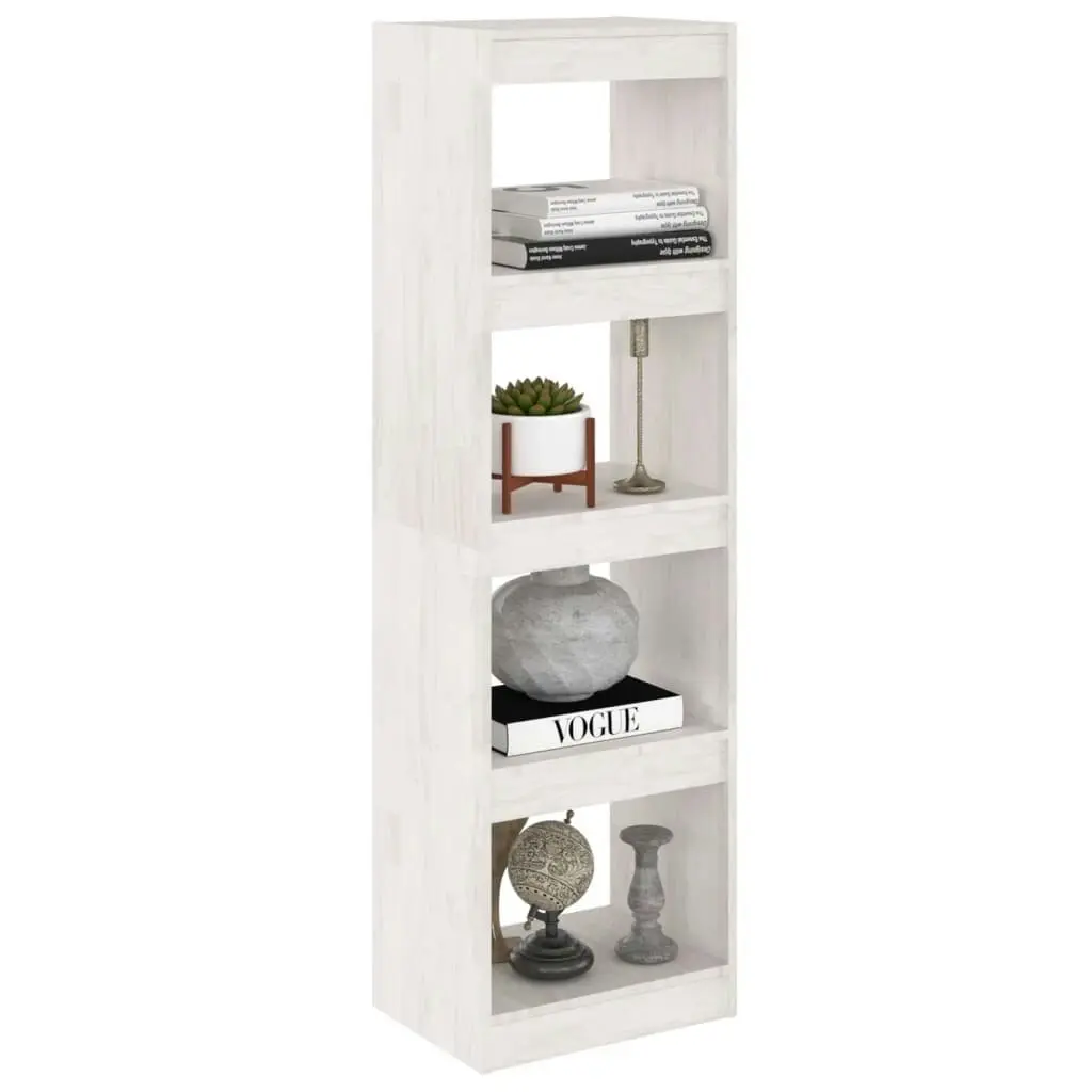 Book Cabinet Room Divider White 40x30x135.5 cm Pinewood 808144