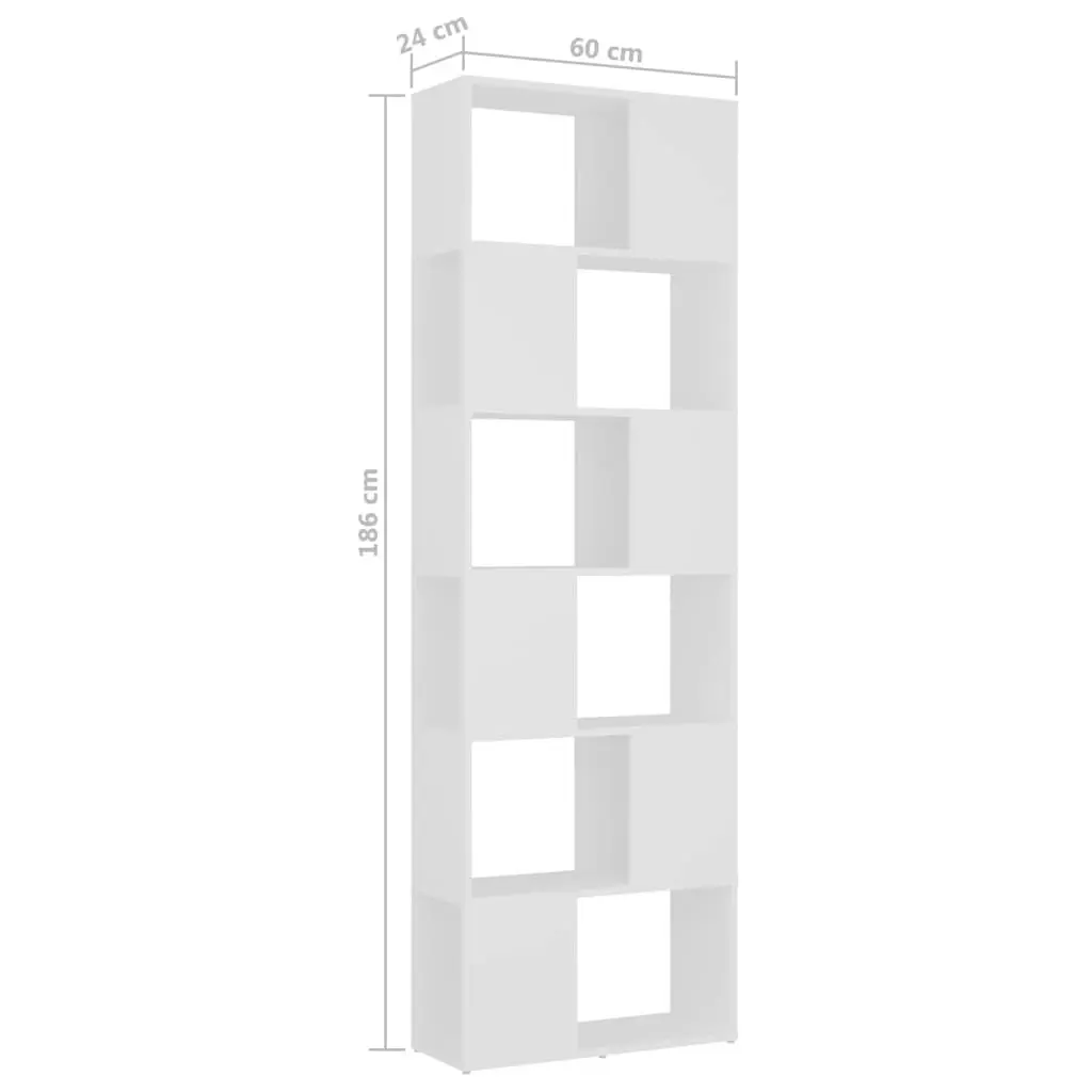 Book Cabinet Room Divider White 60x24x186 cm 809098